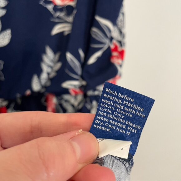 NEW NWT APT. 9 Navy Red White Floral Sleeveless Tank Dress PETITE Medium / PM MP - Picture 9 of 11